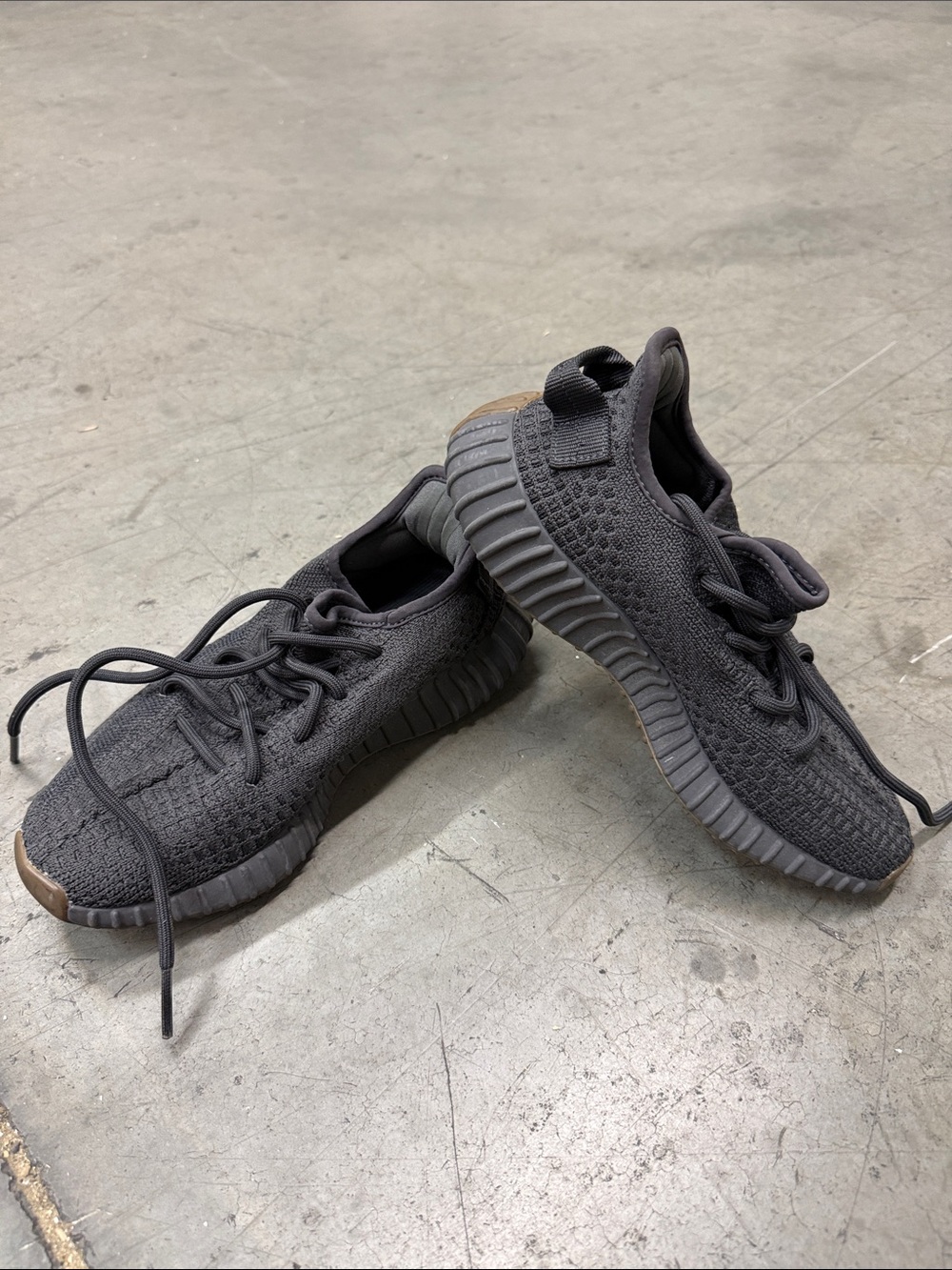 adidas Men's Low-Top Knit Sneakers in Dark Gray